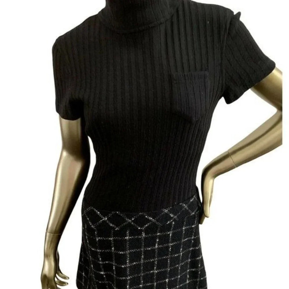 90s Mod Style Vintage Wool Mini Dress by GERONIMO - Picture 2 of 5